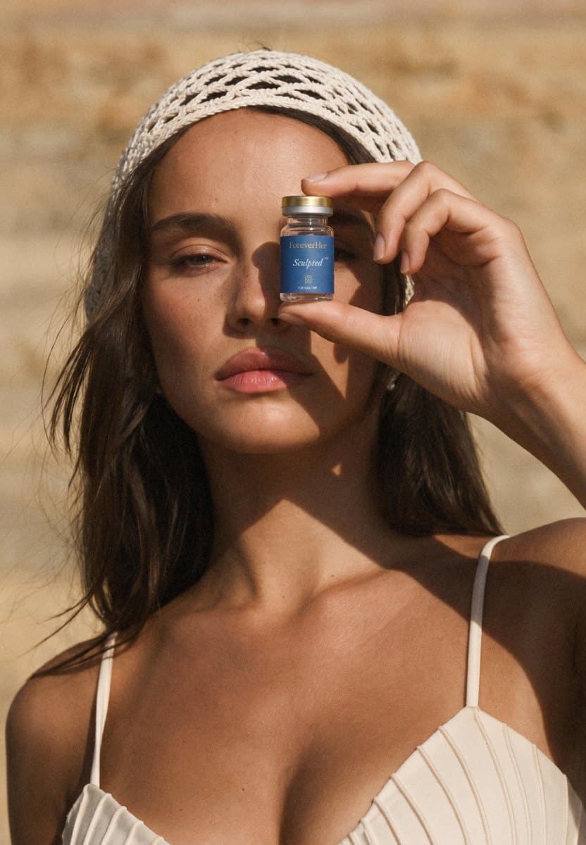 A Sculpted vial in the surf